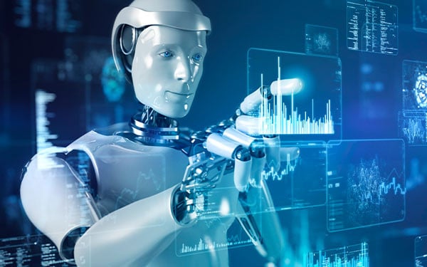 Robot operating data streams digitally