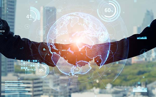 Global business network concept. Sustainable development goals.