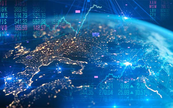 Stock market and financial figures - global business