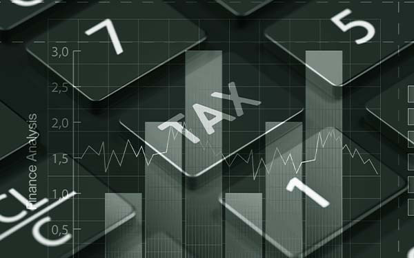 Calculator With transparent finance bar closeup