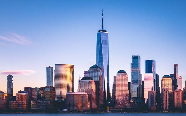 Freedom Tower and Lower Manhattan from New Jersey