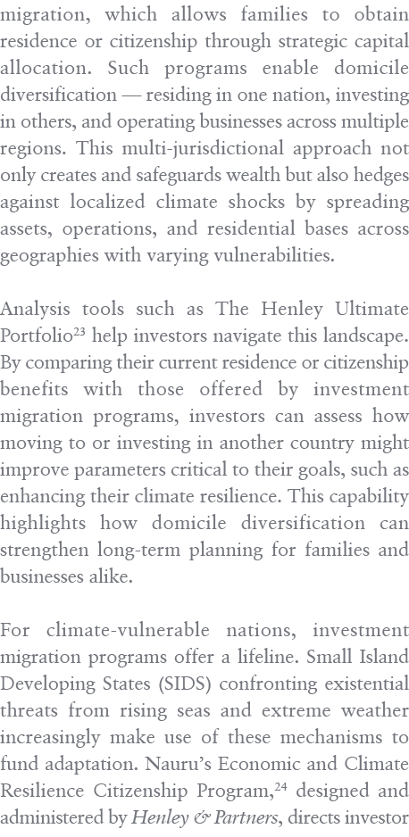 migration, which allows families to obtain residence or citizenship through strategic capital allocation. Such progra...