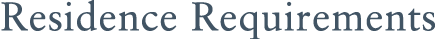 Residence Requirements