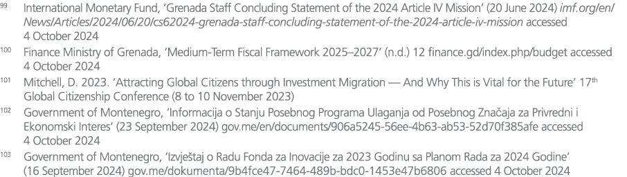 99 International Monetary Fund, ‘Grenada Staff Concluding Statement of the 2024 Article IV Mission’ (20 June 2024) im...